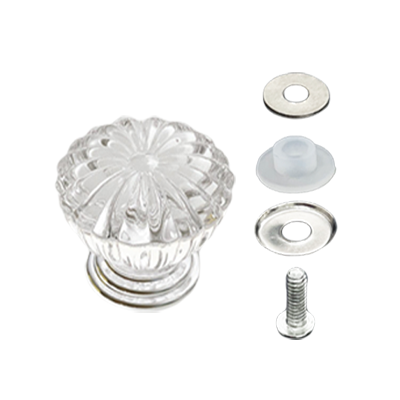 Crystal knob for glass lid