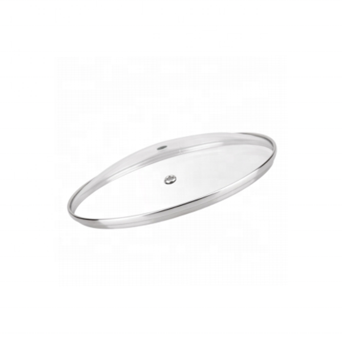 In stock G type tempered glass lid 26cm Universal size